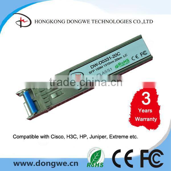 SFP Module, 155M, 1550nm, 150km, LC, Optic Module/Transceiver, Compatible with Cisco, HP, H3C etc