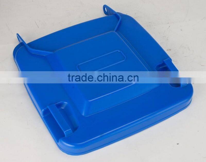 120L Outdoor plastic trash can with two wheels waste bin