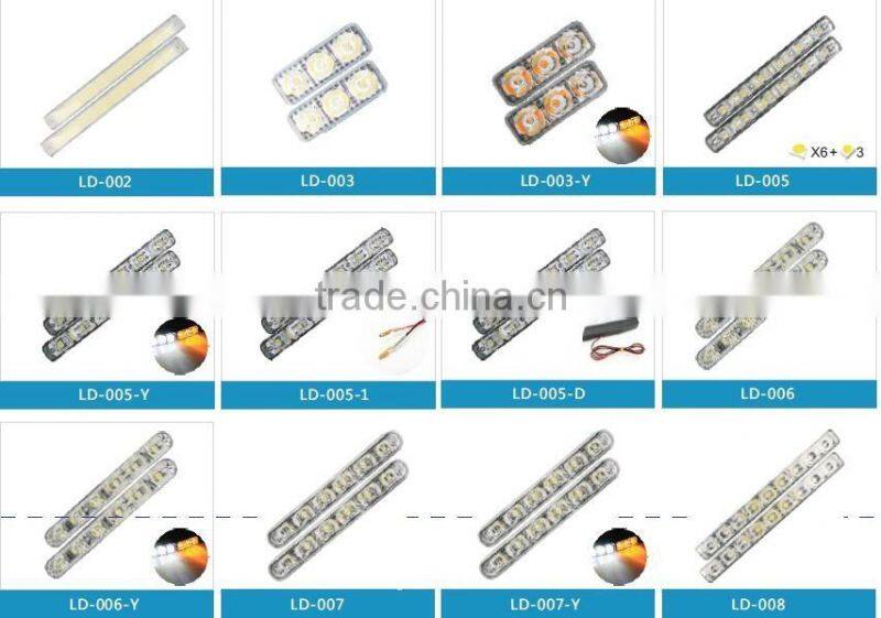 Car Waterproof 2 Pcs 6 LED Daytime Running Light DRL Fog Driving Lamp