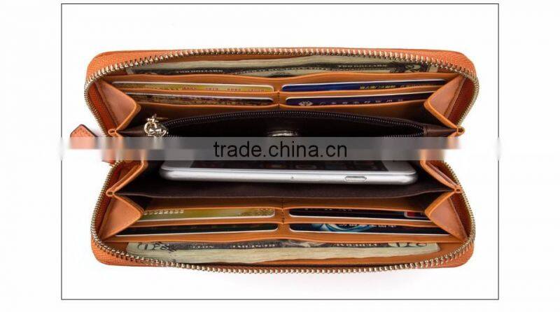 hand bag wallet women zipper genuine leather wallet with cell phone and coin pocket