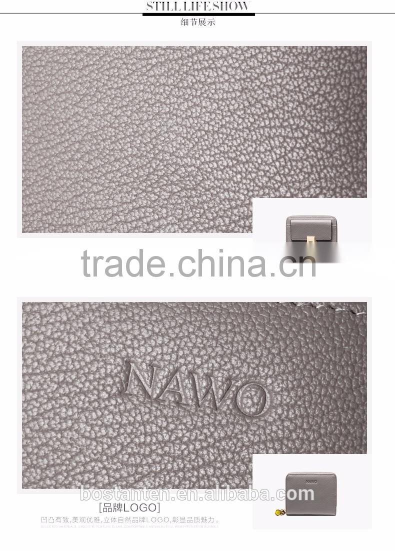 customized hasp open wallet women genuine leather coin hand purse