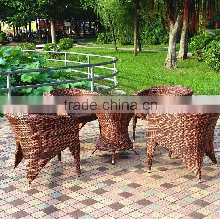 new promotional model patio PE rattan wicker dining set
