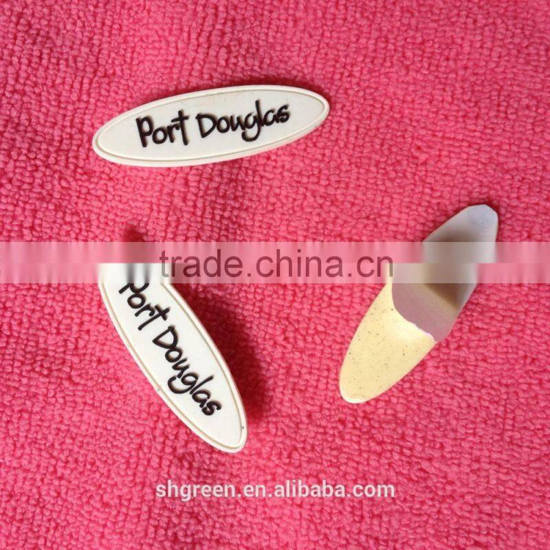 Waterproof transparent PVC rubber label for swimwear