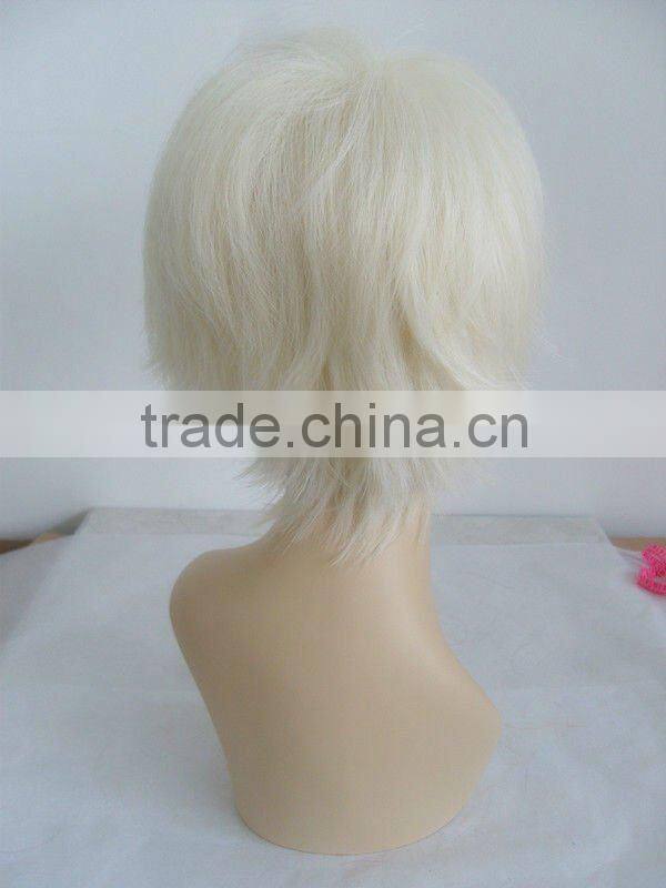 2014 fashion high quality synthetic short men wigs