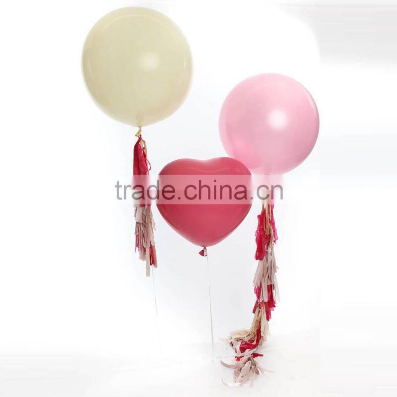 NEW Cinderella party decoration kit - 2 giant 36" balloons with tassels + 10 pom poms + tassel garland