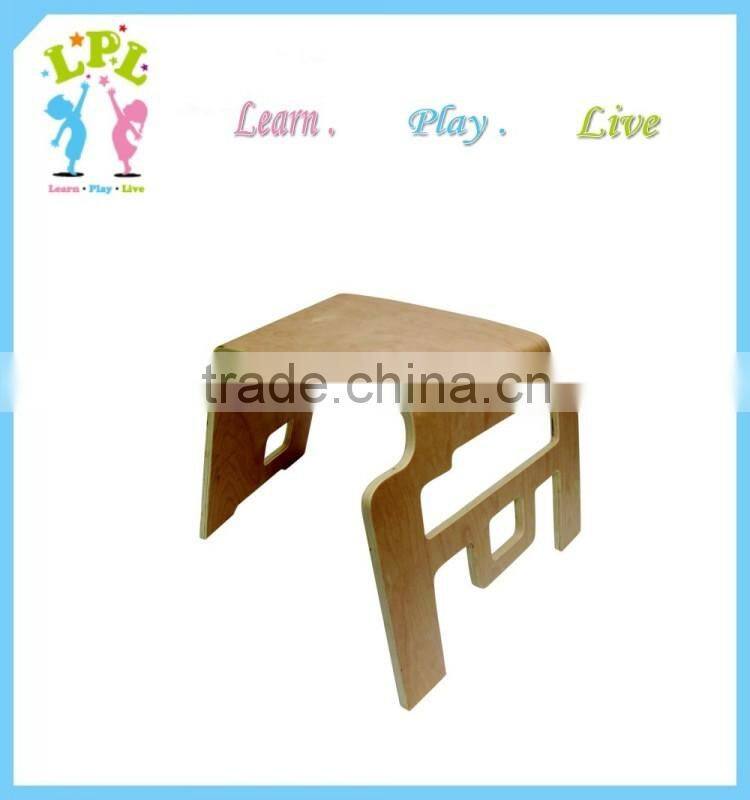 2016 New design nursery school furniture multi-function stackable wood chair kids study chair