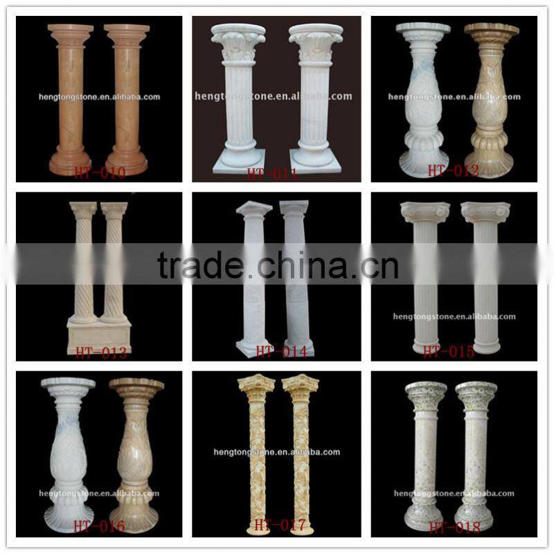 Solid Yellow Granite Roman Pillar for sale