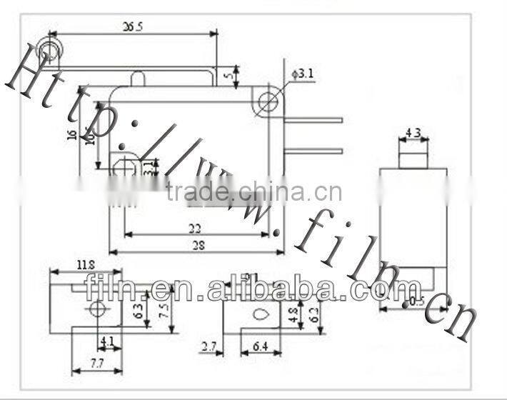 3pin miniature micro pressure switches