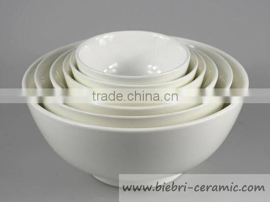 Whoesale Restaurant Hotel Home Custom Design Plain White Ceramic Rice Bowl
