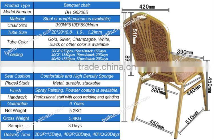BH-G8208 modern back flower dining chair