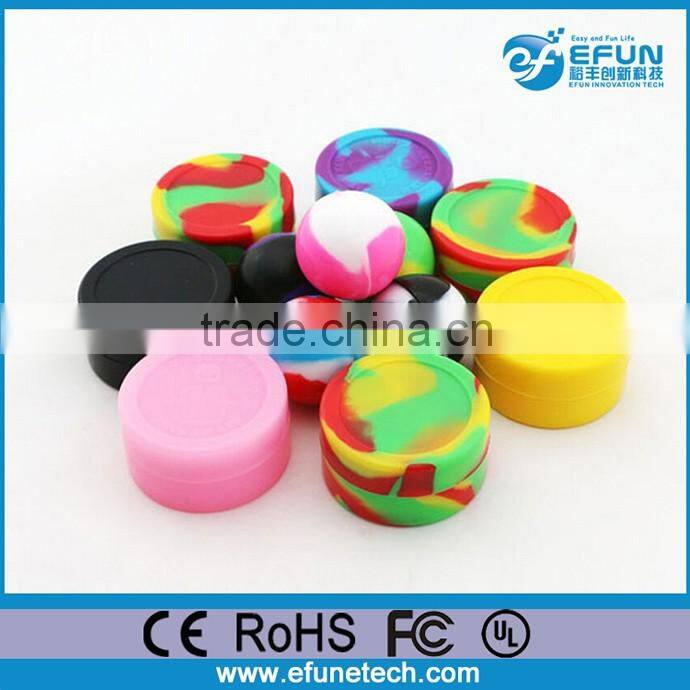 food grade silicone rubber dab wax/oil container,non-stick wax oil container storage jar