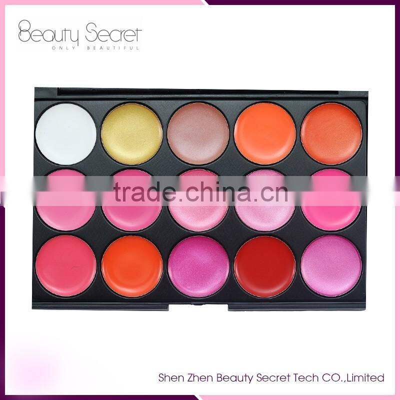 New Professional 15 Color Lip Gloss Palette Make up Small order accept lipgloss palette