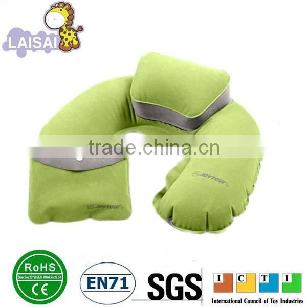 home pillow sleep pillow travel flocking neck pillow inflatable