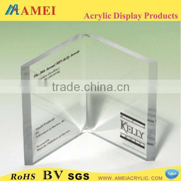Promotional custom shape acrylic award plaque