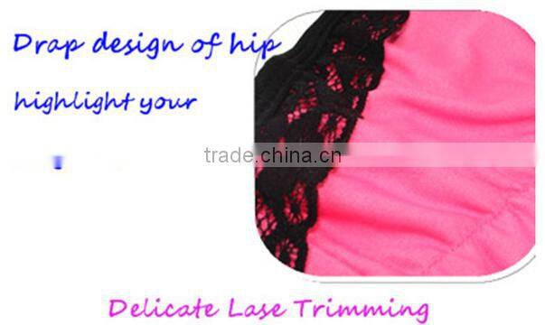 Cheap Women Sexy Beach Bikini Suit Top Thong Lace Pucker Butt Swimwear Bra Plus String