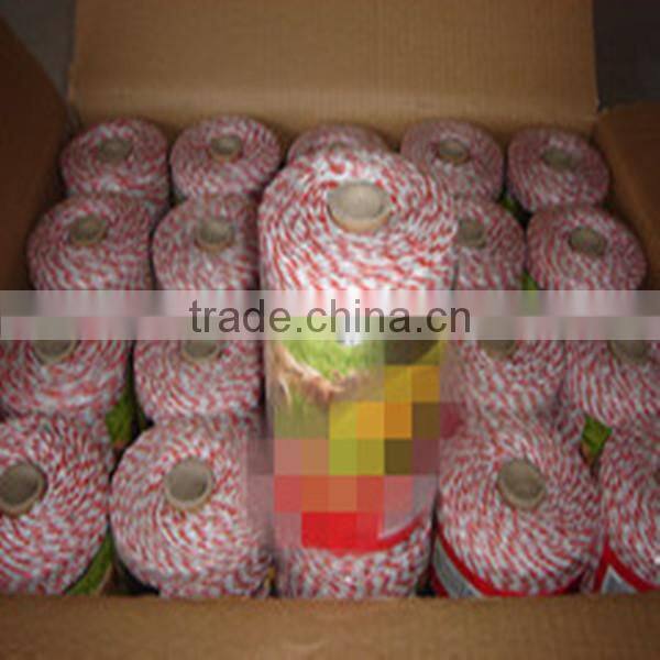 2016 Hot sale electric fence type POLY WIRE and Rope made from HDPE monofilament yarn and 6 STRAND Stainless Steel