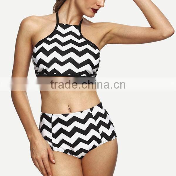 OEM accept sexy women high waist swim wear