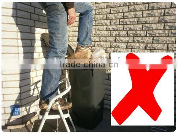 garden tool bag garden rubbish wheelin bin tool with iron wood plastic fabric material