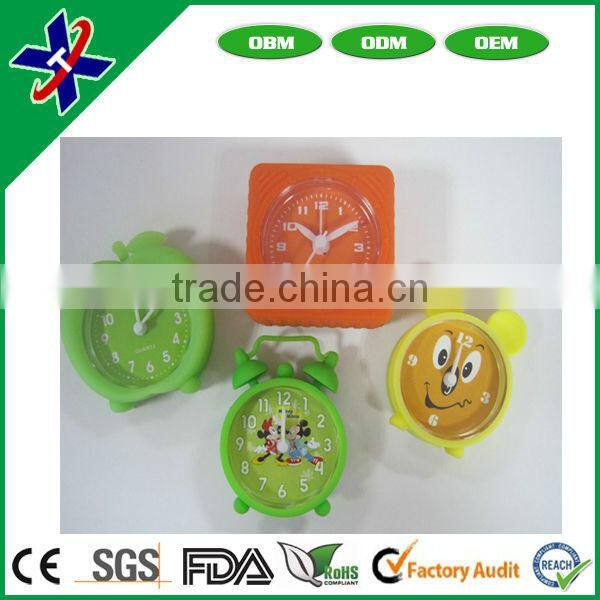 fashion promotion gifts silicone alarm clock with different shapes