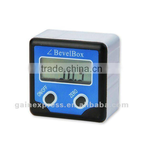 Digital Bevel Box Gauge Angle Protractor with 3 Strong Disk Magnet Waterproof Inclinometer