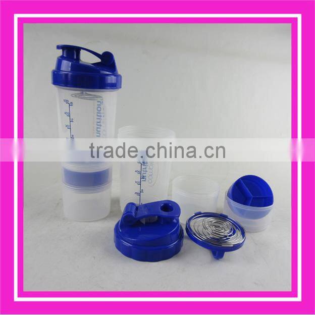 3 in 1 shaker bottle & plastic shaker bottle & 500 ml spider shaker bottle