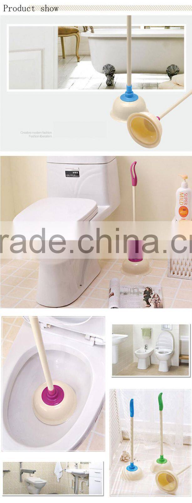 High quality Custom Stocked Large Wood Handle Rubber Cup Plunger To unblock Toilet