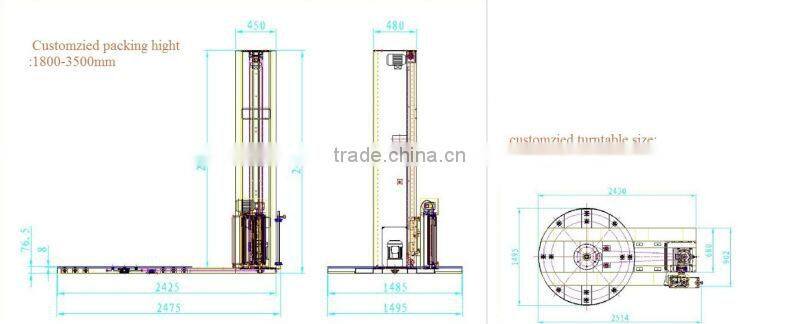 Easy operate pallet wrapping machine