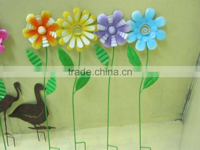 garden decoration flower stakes decorative flower stake metal flower stake flower garden decoration stake flower pick