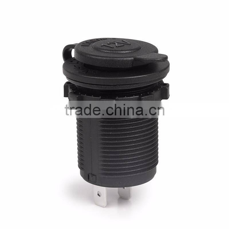 Waterproof DC car cigarette lighter socket with cap