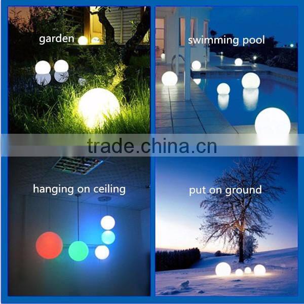 Pe plastic waterproof led floating ball decorative lighting sphere ball