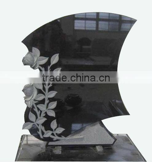 2014 New Style Natural Stone Funerary Grave Markers Gravestone Flower (24 years factory)