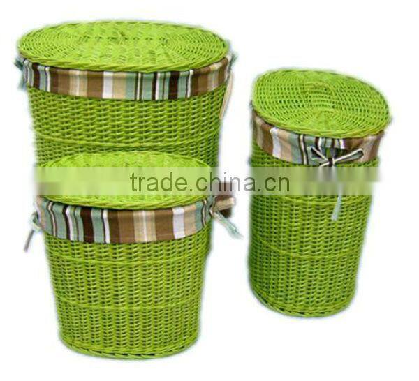 2016 cheap willow trash can baskets with with handle