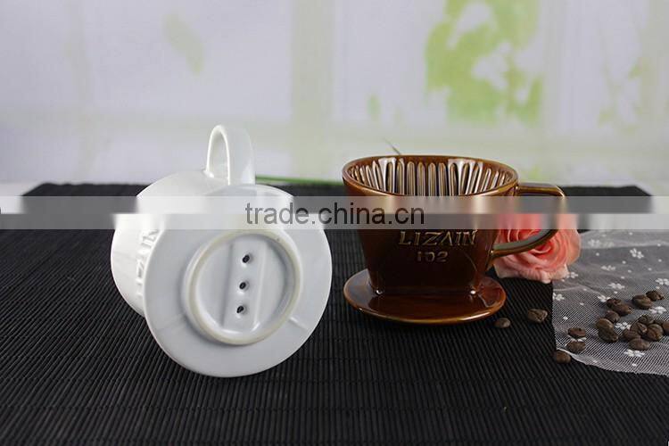 2017 new arrivals unique products ceramic pour over coffee dripper
