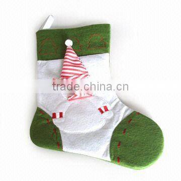 150505 Felt Christmas Stocking with Santa Snowman and Reindeer