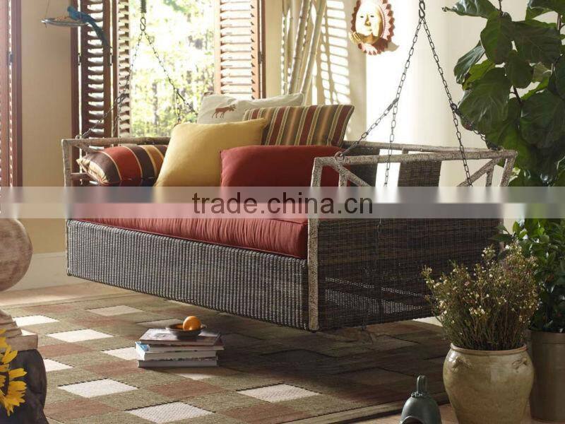 2017 trade assurance stylish rattan swing chair outdoor indoor swing sofa set furniture