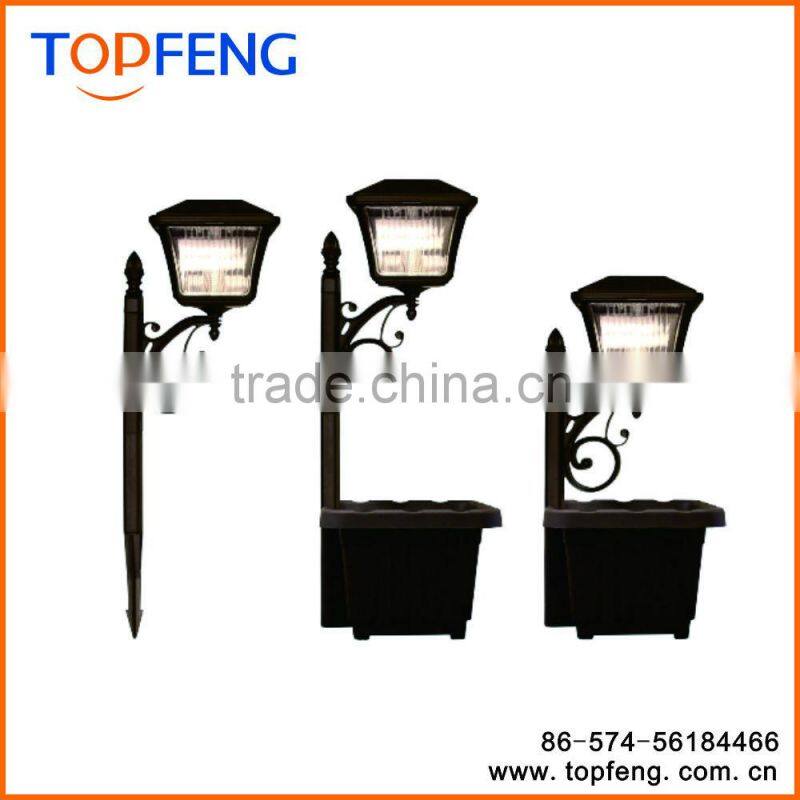 3 In 1 Solar Lantern With Mini Planter With Adjustable Height