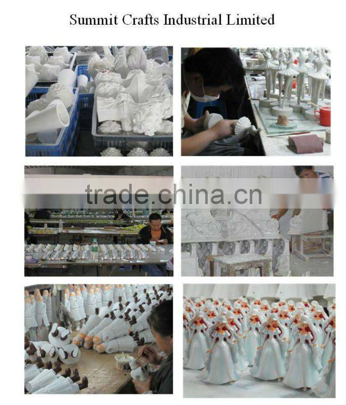 Decorative transparent resin sitting buddha statue