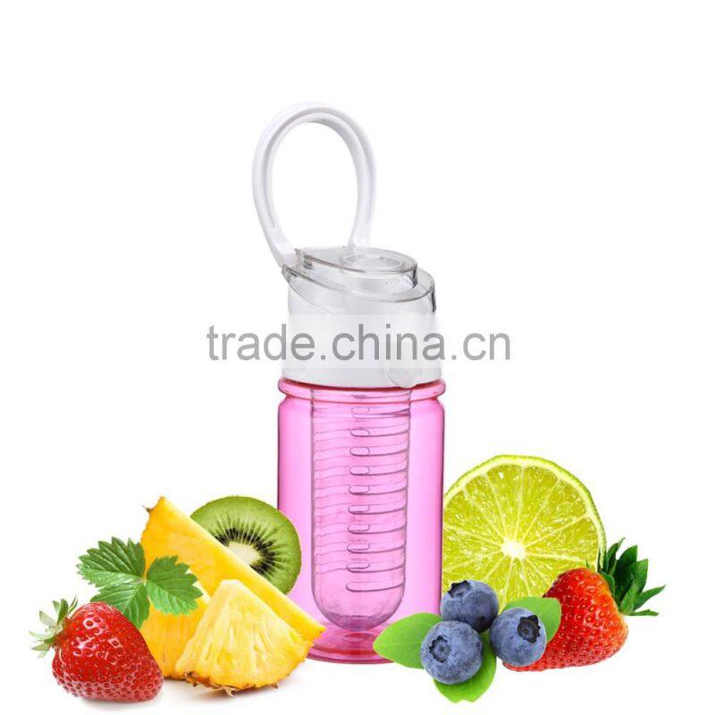 water bottle fruit infuser FDA approved bpa free plastic Tritan fruit infuser bottle 26 oz