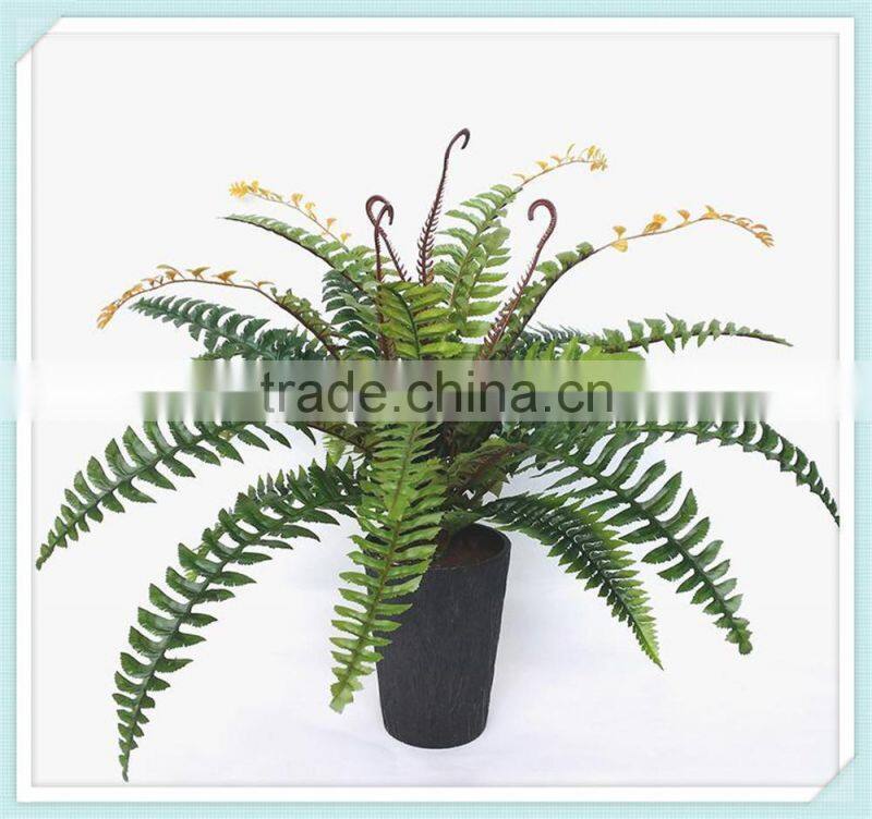 Artificial fern plants with Class A fire protective