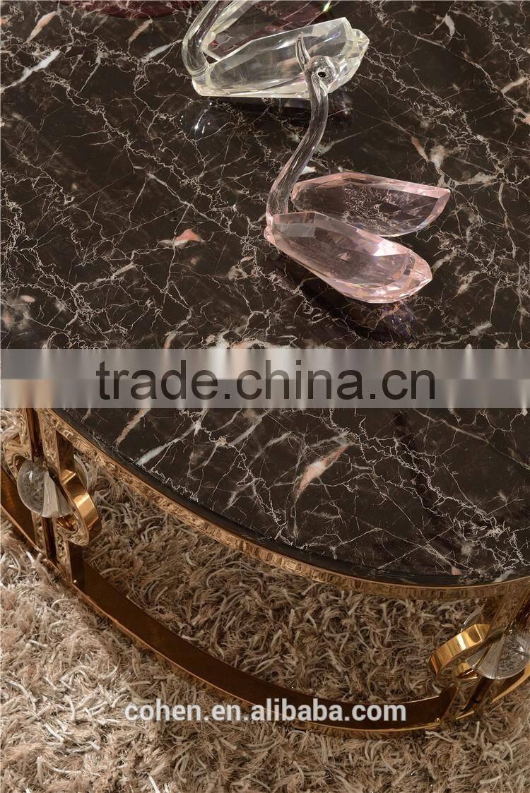 2016 modern Europe design golden stainless steel coffee table B818G