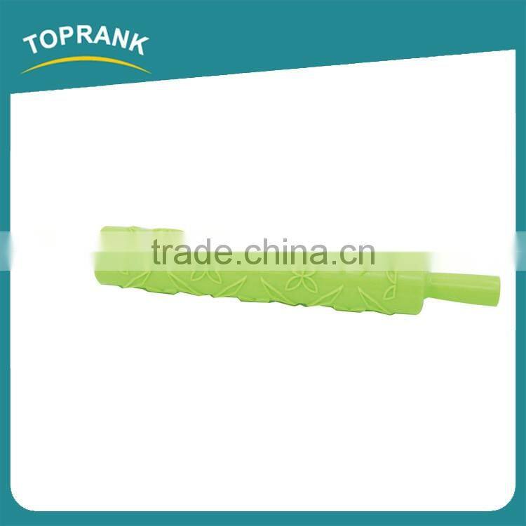 Toprank Food Grade Custom Plastic Cake Decoration Spiral Pattern Textured Fondant Rolling Pin