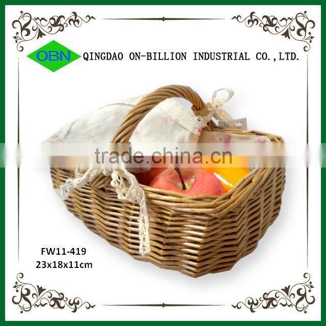 Quality wicker woven egg collection basket