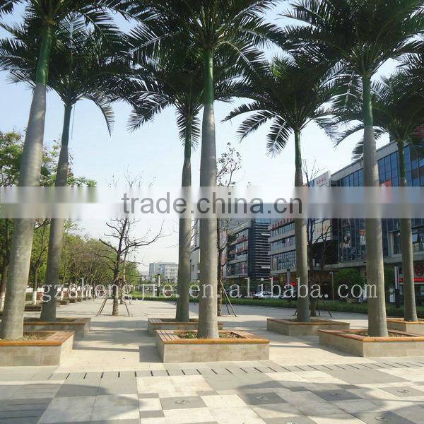 plastic fiber king coconut tree green park Artificial King Coconut Tree