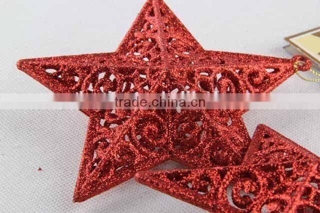 2PC Christmas decoration Hollow Pentagram Christmas ornaments pendant