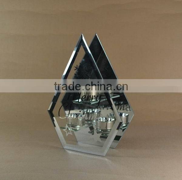 Christmas glass candle holders for decoration