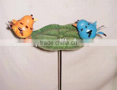 YS88311 birds on the leaf metal stick decoration made in Xiamen with size 10.5*6*40"