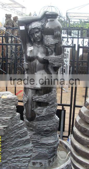 European style outdoor or indoor lady fountain