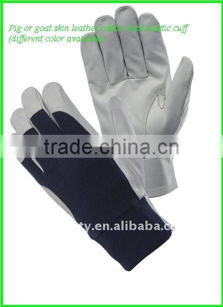Green pig leather gloves with ce certificateZM350-H