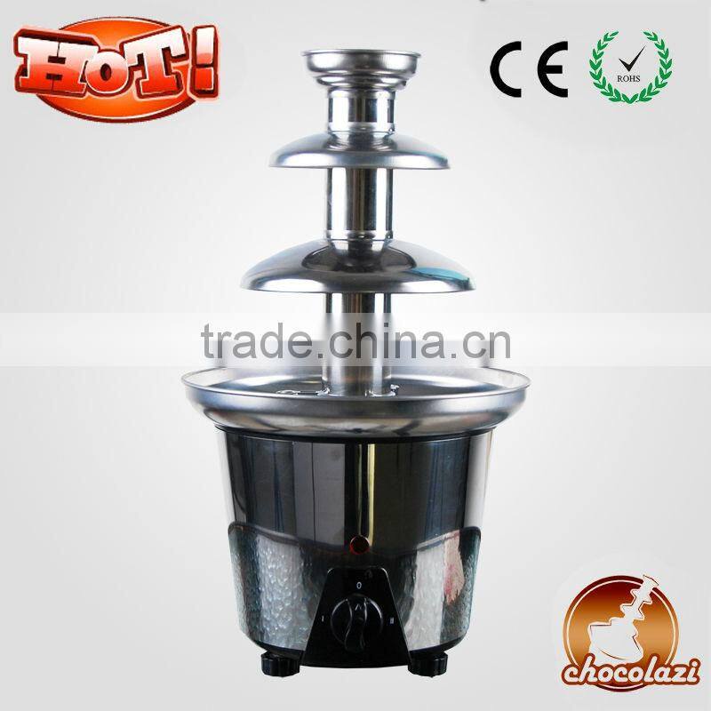 CHOCOLAZI ANT-8030 ALL Model 3 tiers wholesale Mini Home Chinese plastic Home chocolate fountain