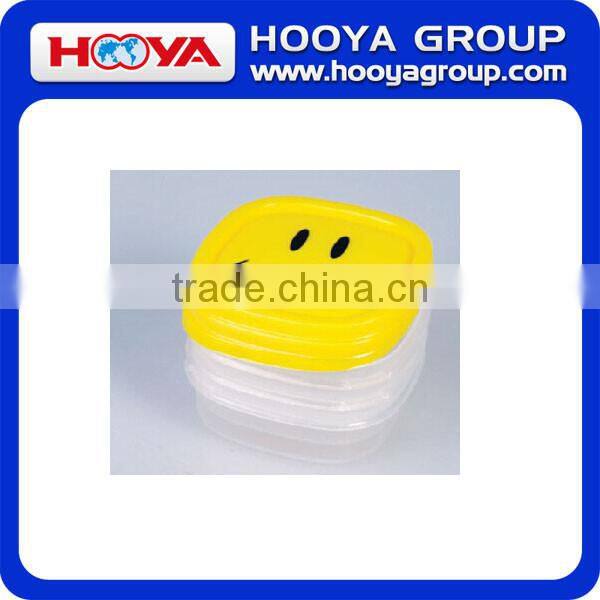 Hot sale 4 pcs keep fresh New PP crisper set with smiling face